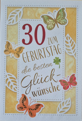 30. Zum Geburtstag die besten Glückwünsche (B6)