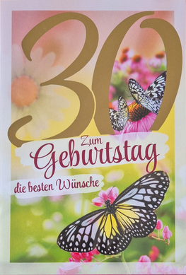30 Zum Geburtstag die besten Wünsche (B6)