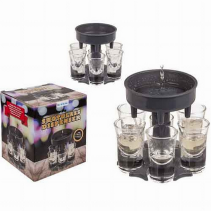 Schnapsspender mit 6 Gläsern