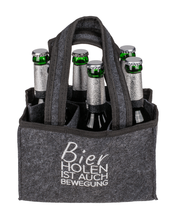 Männerhandtasche "Bier holen ist auch Bewegung"