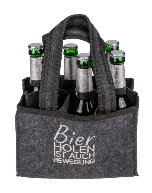 Männerhandtasche "Bier holen ist auch Bewegung"