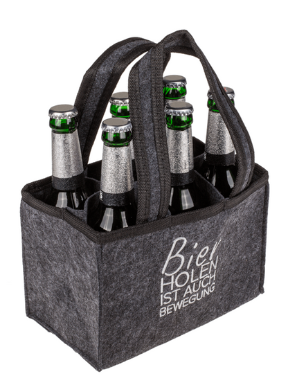 Männerhandtasche "Bier holen ist auch Bewegung"