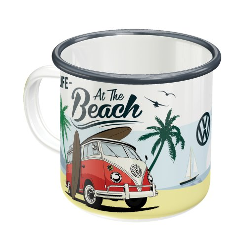 Nostalgic-Art Merchandising Universaltasse Life At The Beach 360 ml, 1 Stück, Weiss (360 ml, 1 x)