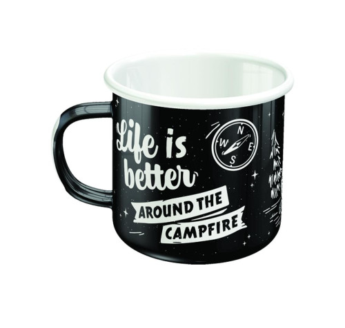 Nostalgic-Art Merchandising Universaltasse Life Is Better 360 ml, 1 Stück, Schwarz (360 ml, 1 x)