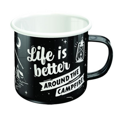 Nostalgic-Art Merchandising Universaltasse Life Is Better 360 ml, 1 Stück, Schwarz (360 ml, 1 x)