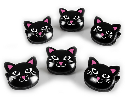 Beutel Clips im Katzendesign, 6er Set