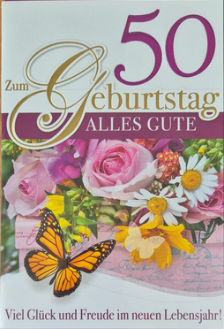 Zum 50. Geburtstag alles Gute (B6)