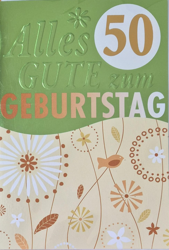 Alles Gute zum 50. Geburtstag (B6)