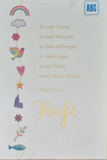 Alles Liebe zur Taufe (B6)