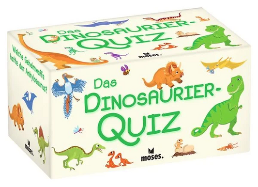 Moses MOS90376 - Das Dinosaurier-Quiz, Kartenspiel, 2-5 Spieler, ab 8 Jahren (DE-Ausgabe)