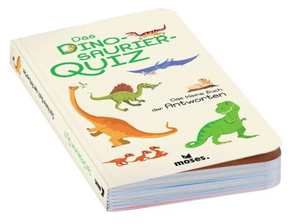 Moses MOS90376 - Das Dinosaurier-Quiz, Kartenspiel, 2-5 Spieler, ab 8 Jahren (DE-Ausgabe)