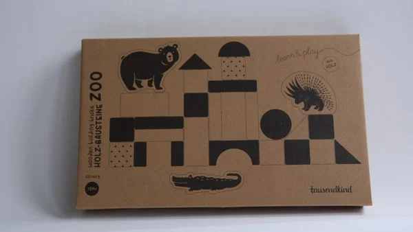 Holz-Bausteine ZOO 60-teilig