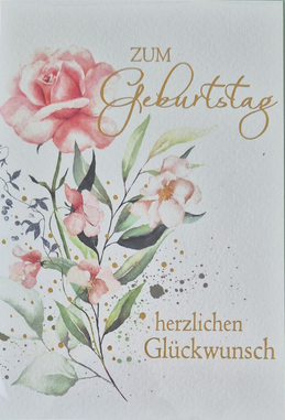 Zum Geburtstag herzlilchen Glückwunsch (B6)