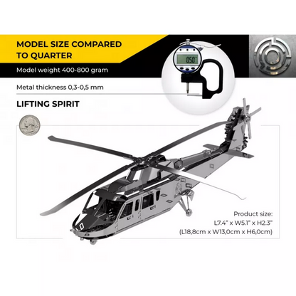 3D METAL MODEL LIFTING SPIRIT HELIKOPTER 134ST.