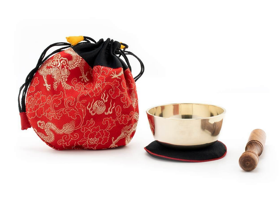 Klangschale im Beutel rot (Tradi)midi