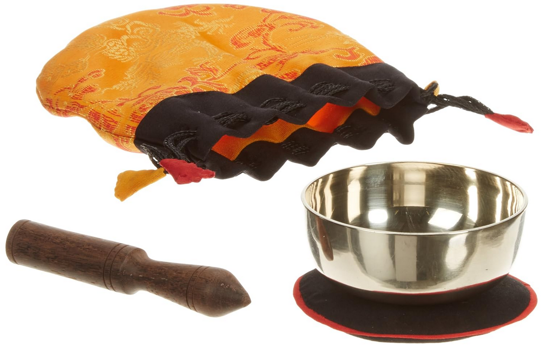 Klangschale im Beutel gelb (Trad) midi