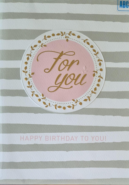 For you, Happy Birthday to you! (15 x 22 cm)