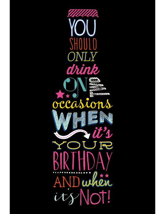 Doppelkarte / Birthday / hoch