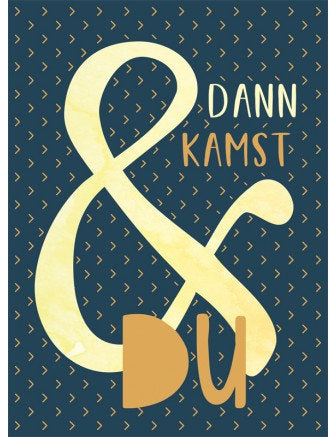 Postkarte Goldrichtig hoch