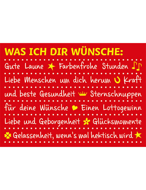Was ich Dir wünsche...