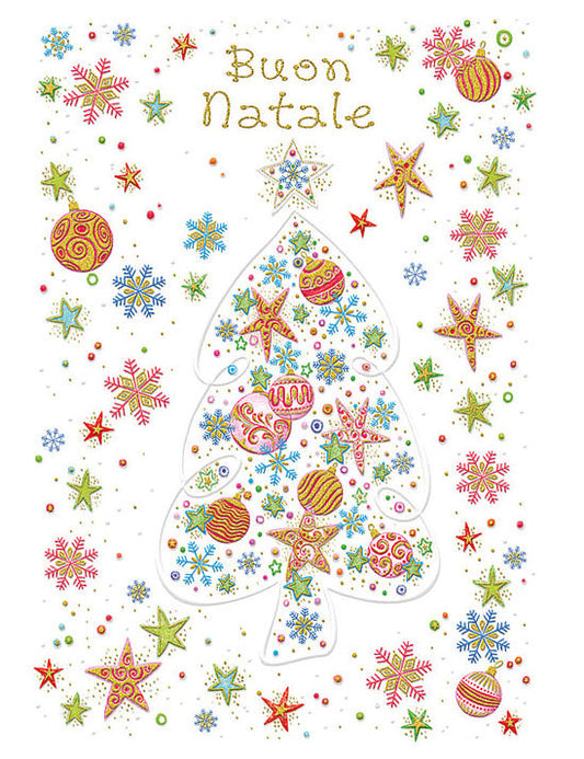 Biglietto Buon Natale C/rilievo E Foil