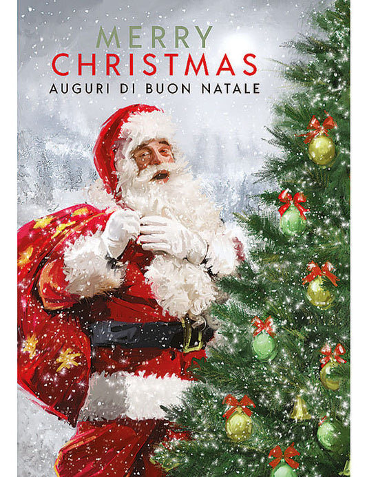 Biglietto Buon Natale C/glitter