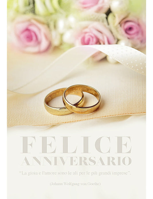 Biglietto Anniversario C/glitter
