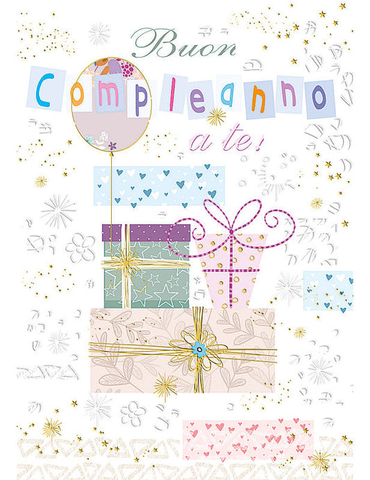 Biglietto Compleanno Auguri C/foil