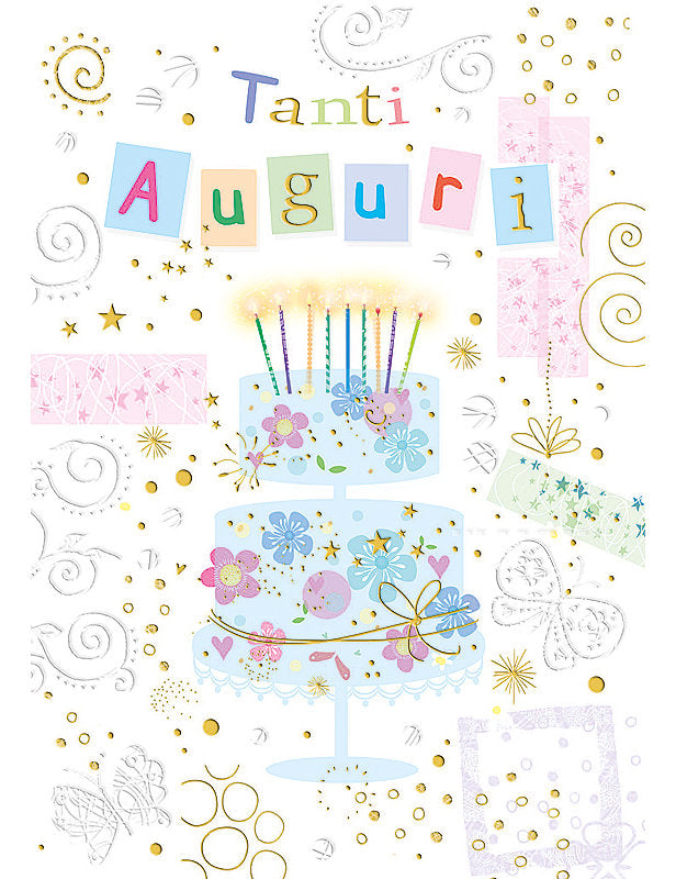 Biglietto Compleanno Auguri C/foil