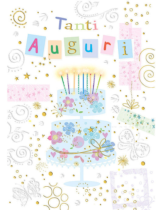 Biglietto Compleanno Auguri C/foil