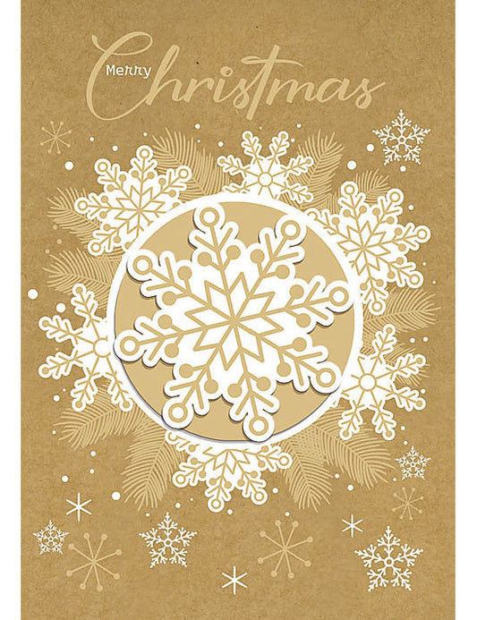 Biglietto Natale Carta Kraft C/appl.