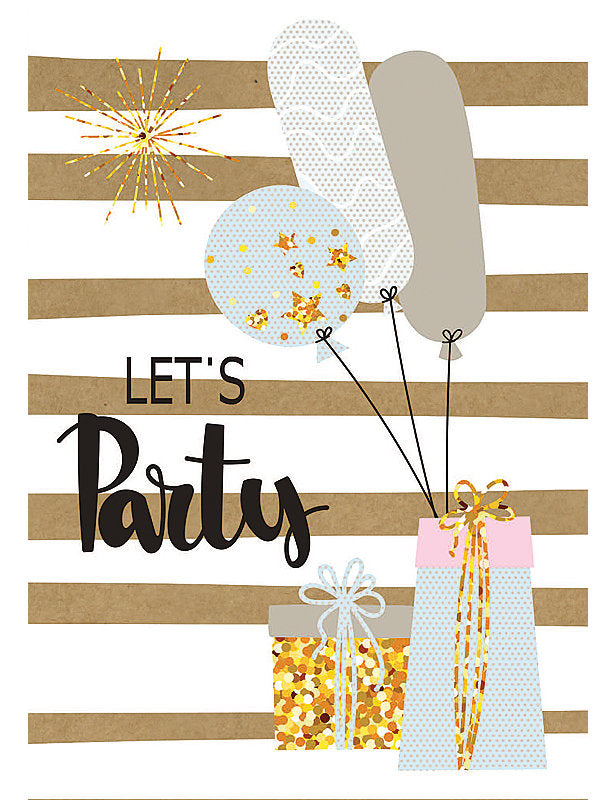 Biglietto Compleanno Design Kraft C/foil