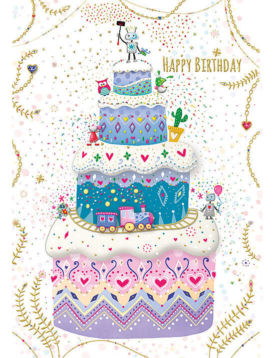 Biglietto Auguri Dolcetti C/rilievo E Foil