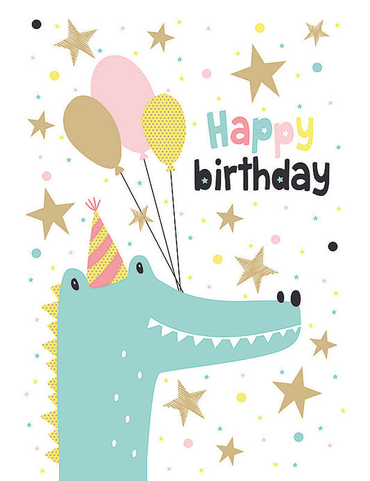 Biglietto Compleanno Animaletti C/foil