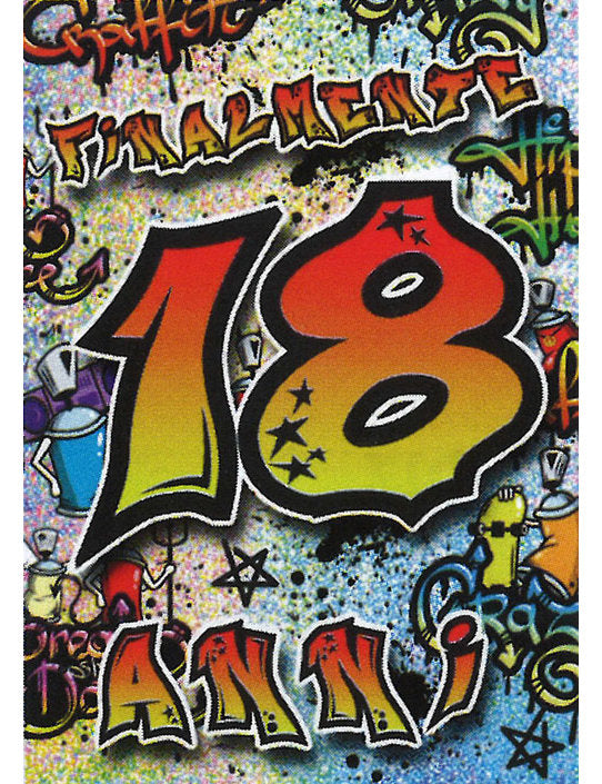 Biglietto 18 Anni Carta Olografica
