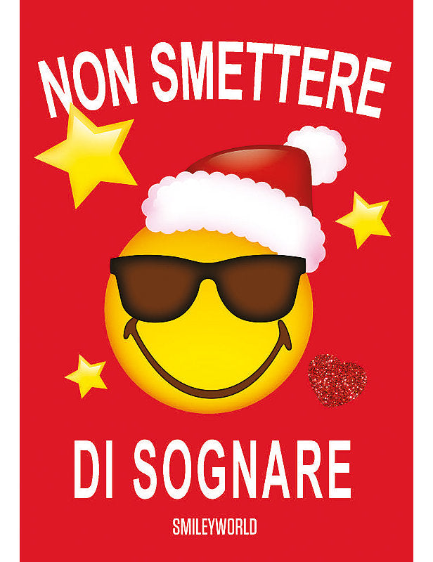 Biglietto Natale Smile C/glitter
