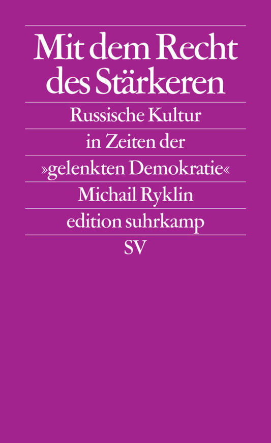 Mit dem Recht des Stärkeren (Michail Ryklin)
