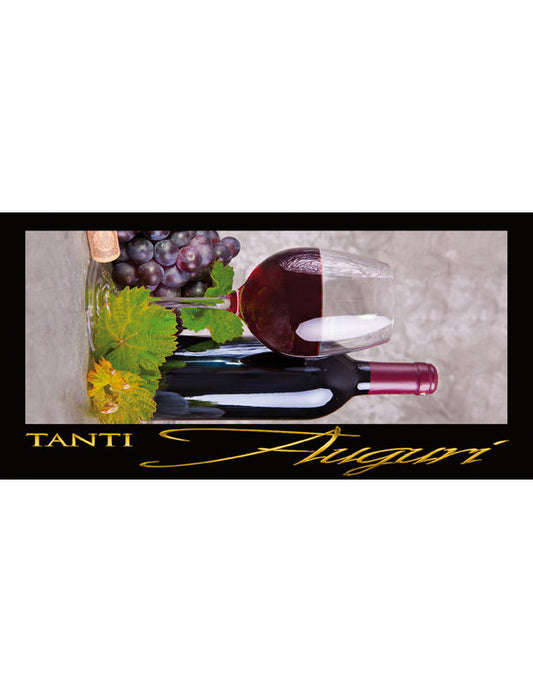 Tanti Auguri: Bottiglia die vino/Vetro