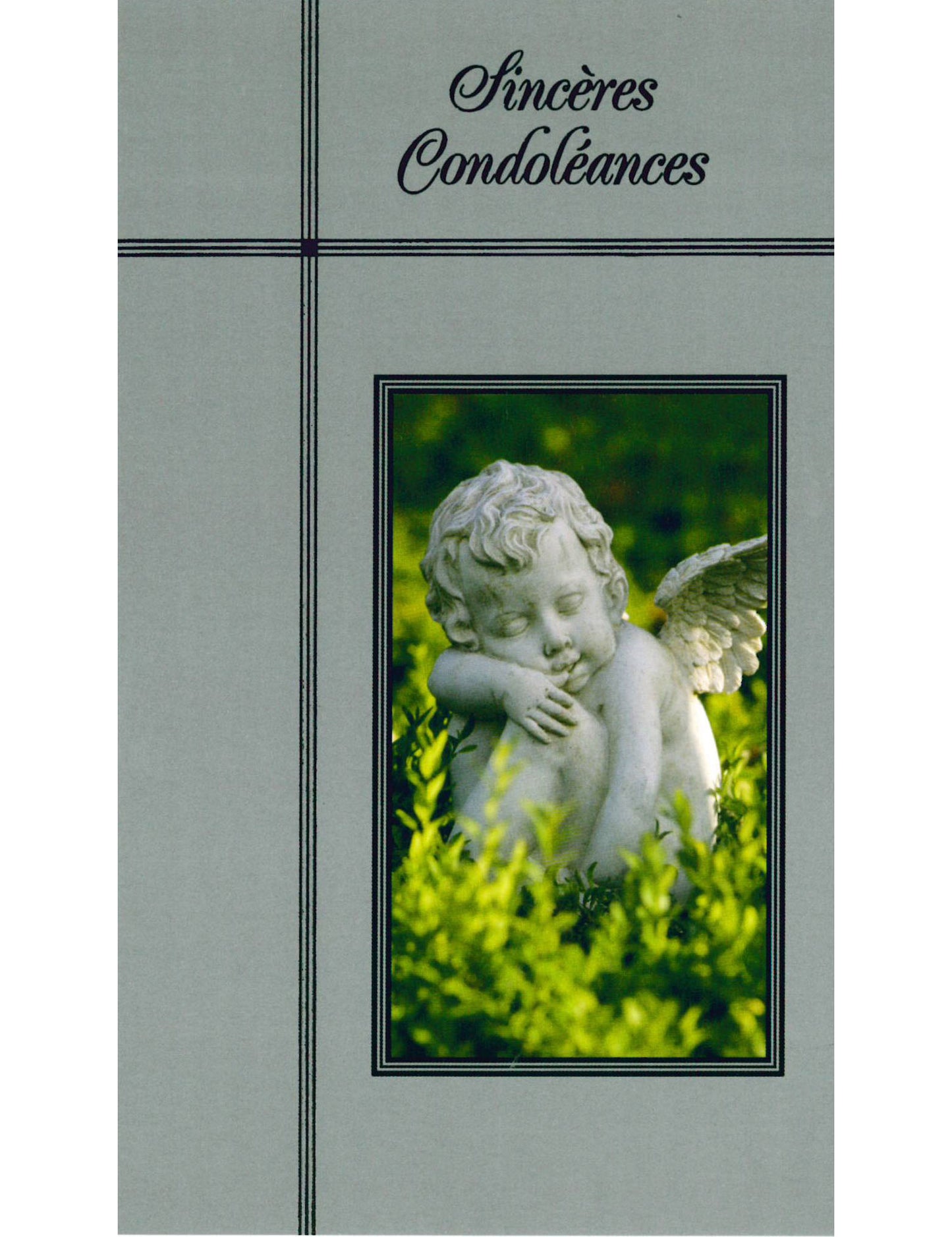 Doppelkarte. Sincères Condoléances