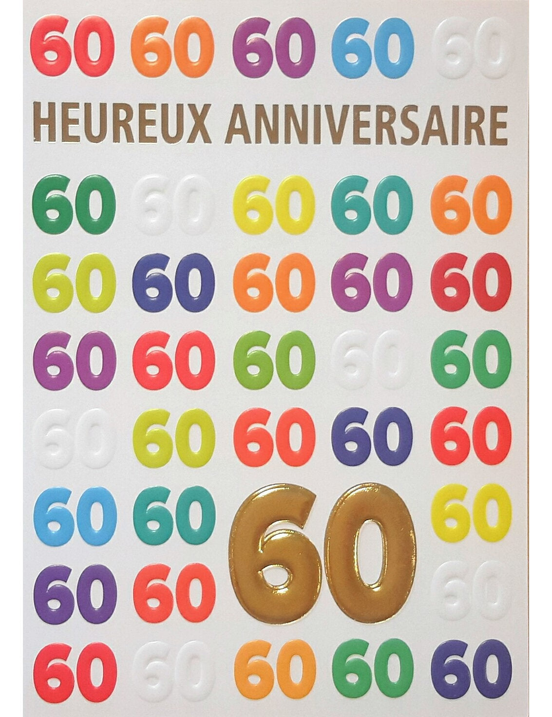 Doppelkarte / Heureux 60 Anniversaire