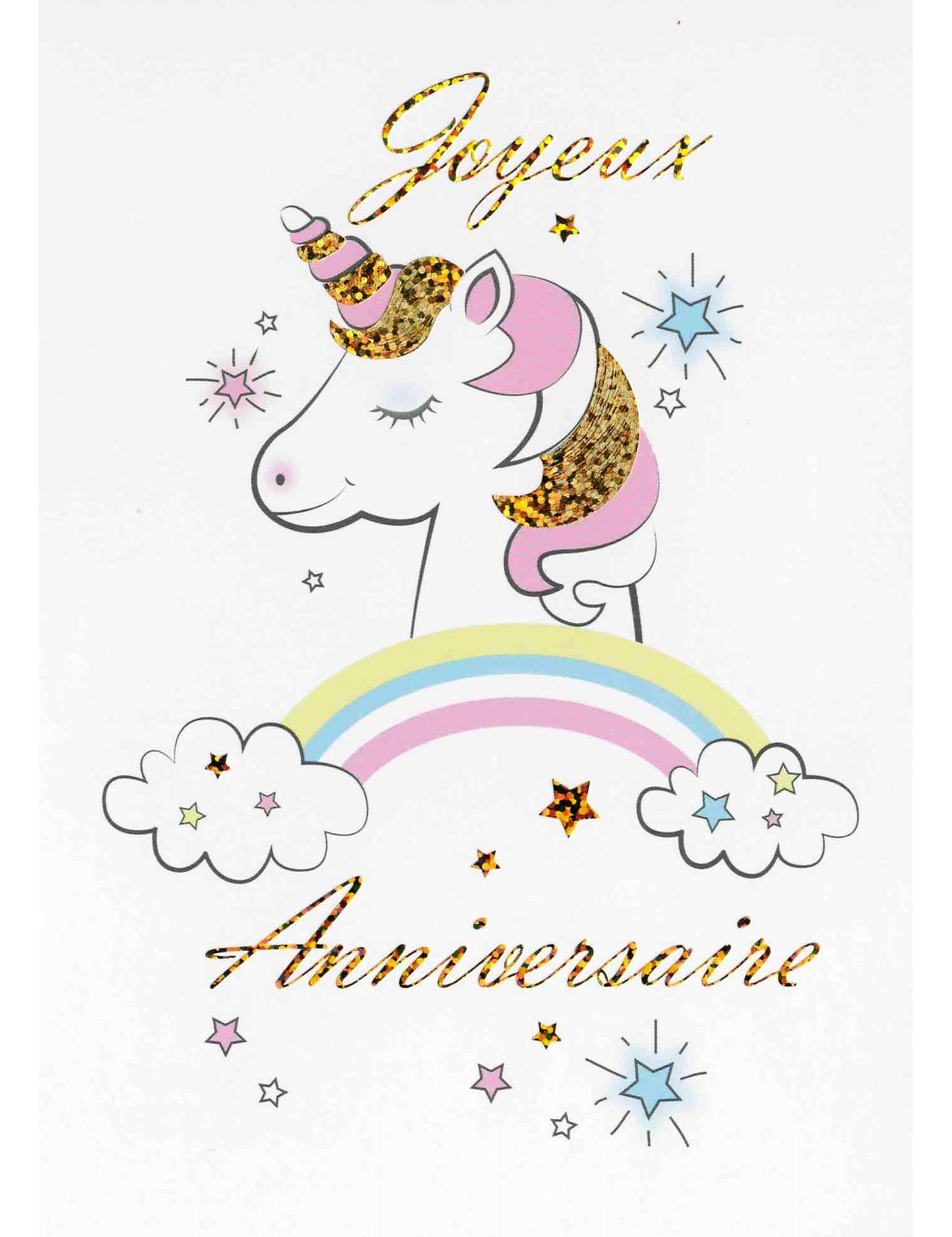 Doppelkarte. Joyeux Anniversaire