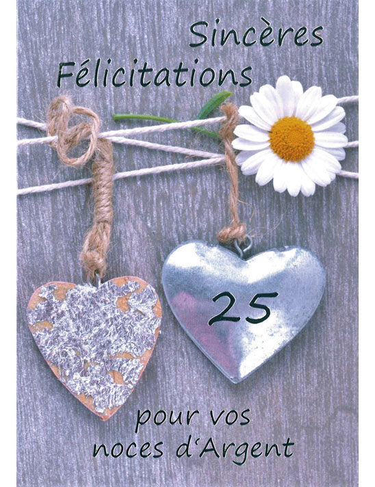 Doppelkarte. Mariage d'argent