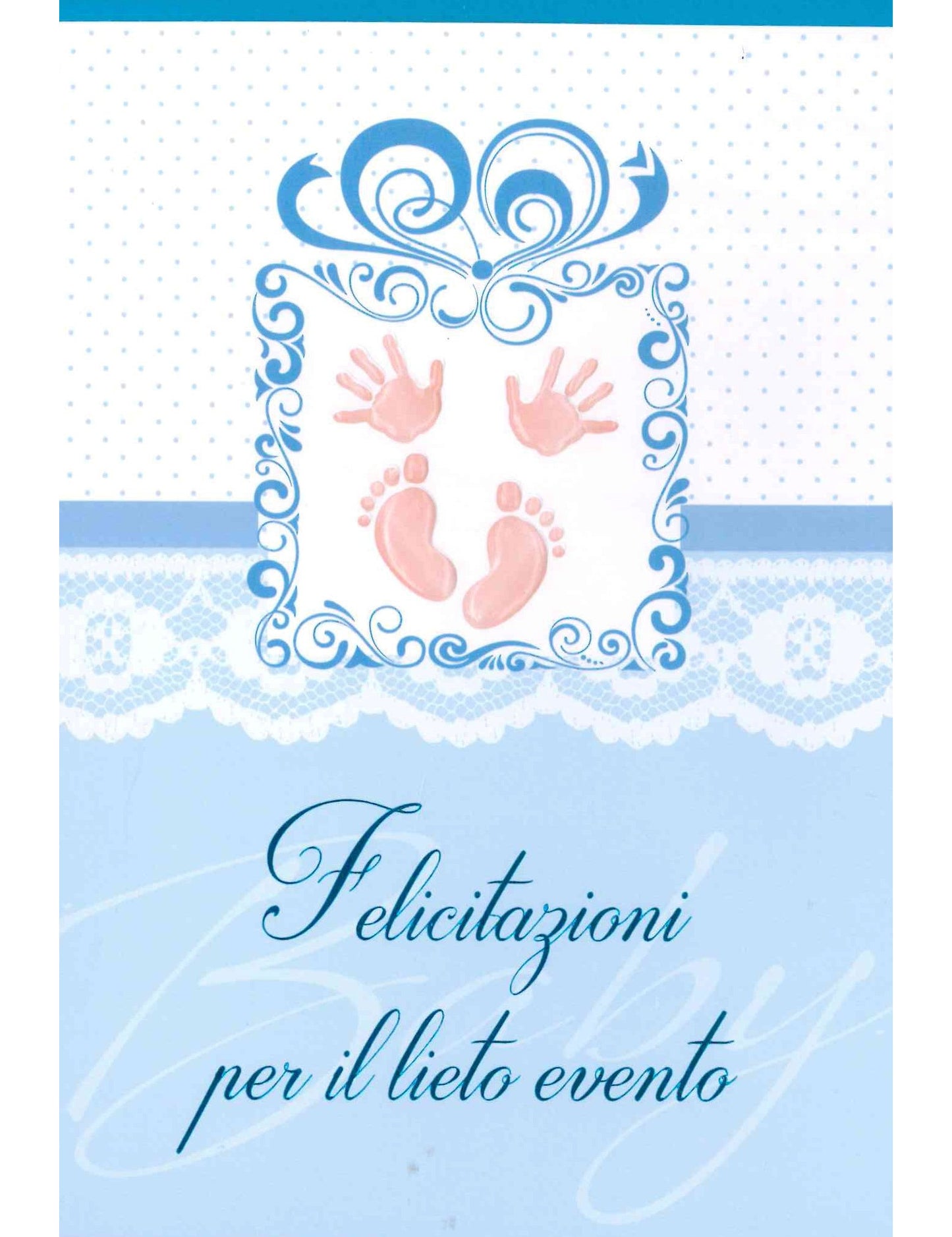 Doppelkarte. Felicitazioni per il lieto evento