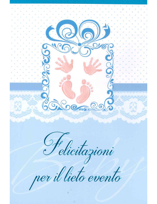 Doppelkarte. Felicitazioni per il lieto evento