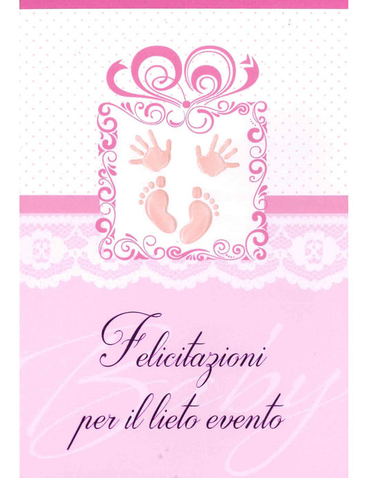 Doppelkarte. Felicitazioni per il lieto evento