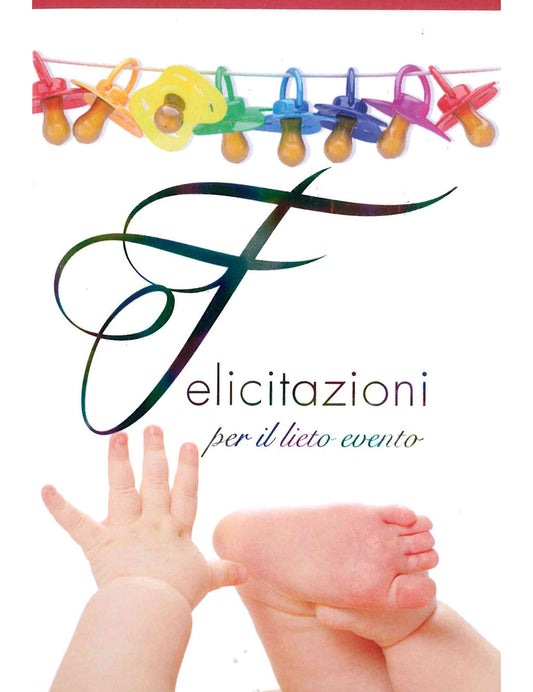 Doppelkarte. Felicitazioni per il lieto evento