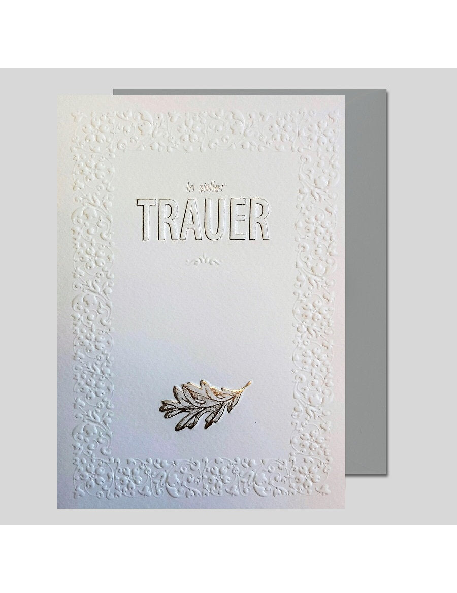 Doppelkarte. Trauer Edel