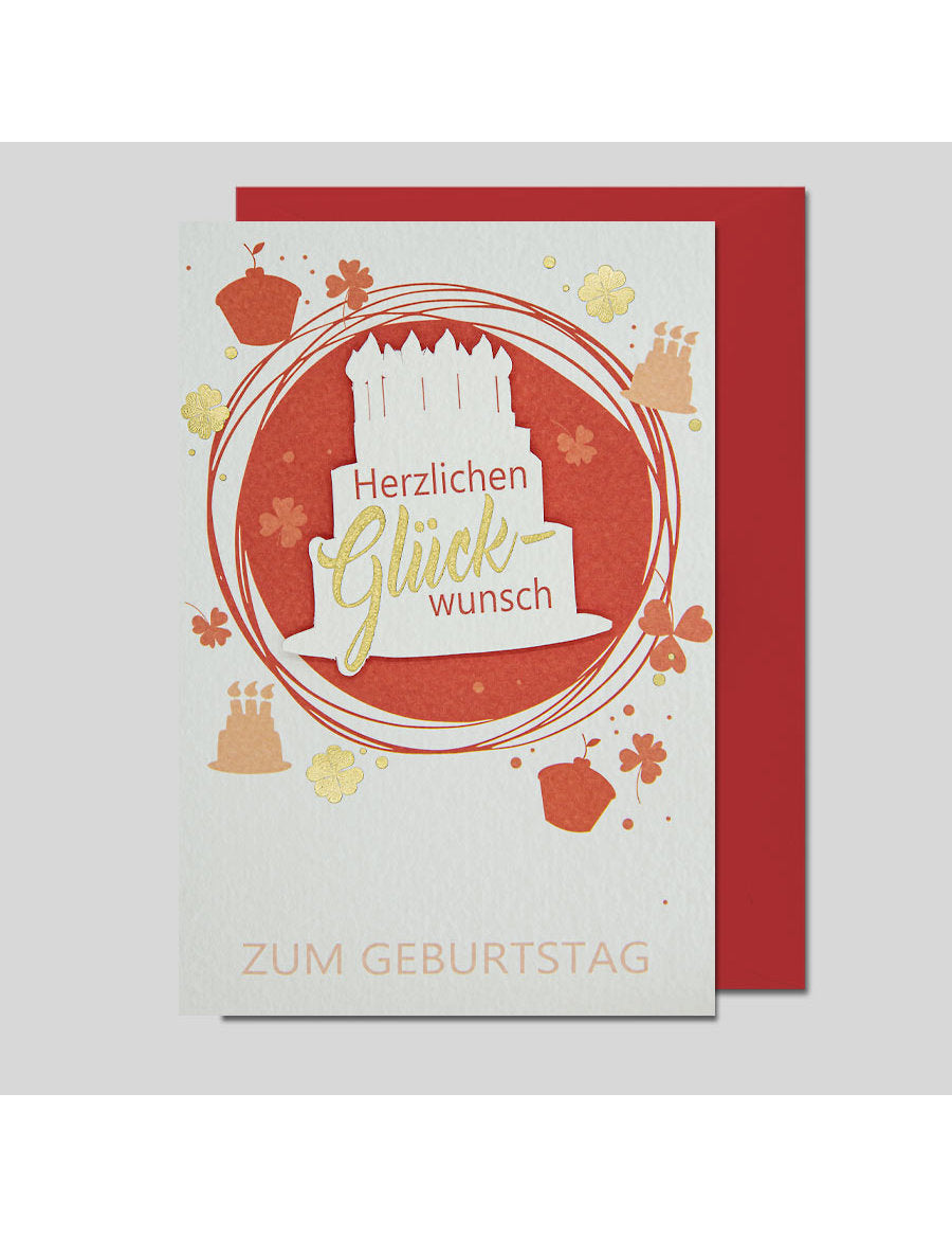 Doppelkarte. Geburtstag