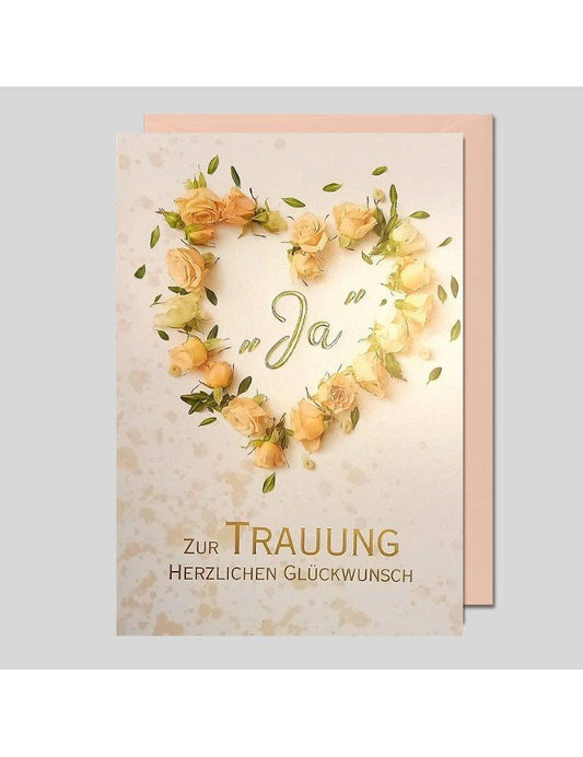 Doppelkarte. Zur Trauung