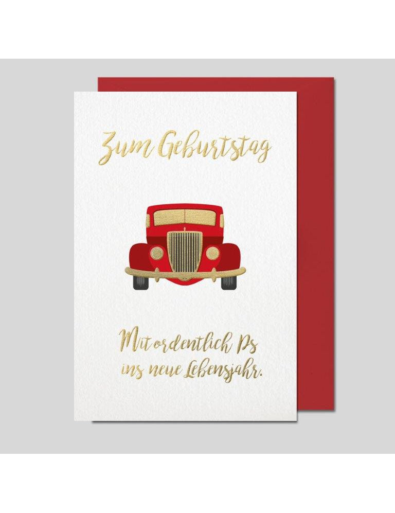 Doppelkarte. Geburtstag Impressione